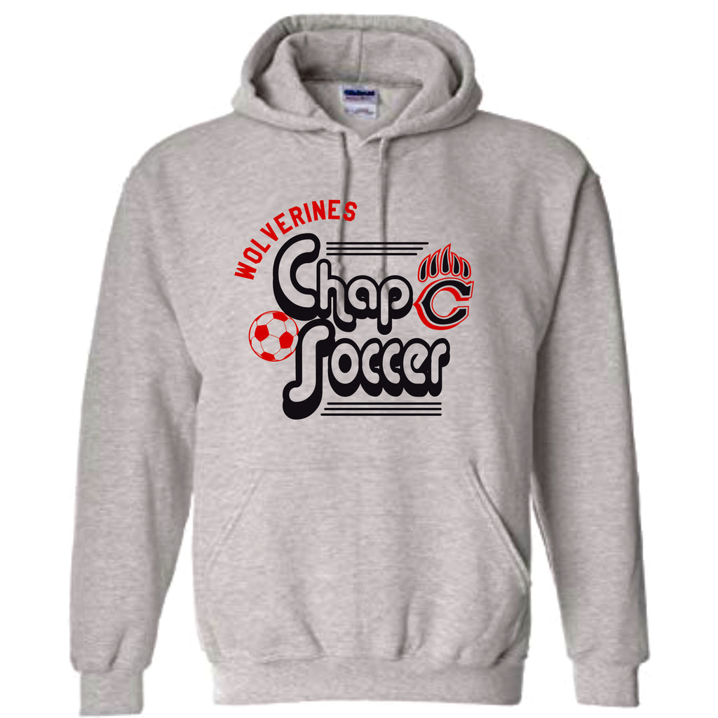 Chap Soccer Hooded Sweatshirt- 6 Designs- Matte and Glitter