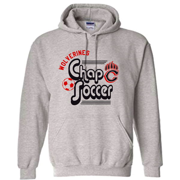 Chap Soccer Hooded Sweatshirt- 6 Designs- Matte and Glitter
