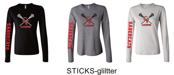 Castle View LAX Ladies Bella Canvas Long Sleeve Tee- 4 Designs
