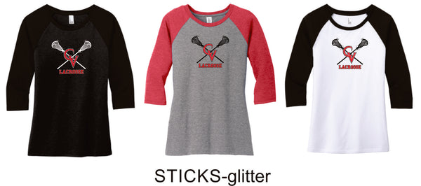 Castle View LAX Ladies Raglan Tee- 4 designs