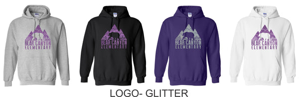 Bear Canyon Basic Hoodie- 4 Designs- Matte or Glitter