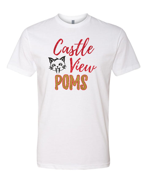 Castle View Poms CAT Design Tee- 3 Colors