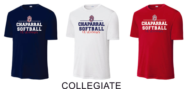 Chap Softball Wicking Tee- Ladies, Unisex, and Youth