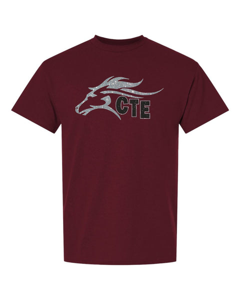 CTE Basic Tee HORSE Design- Matte or Glitter