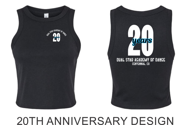Dual Star 20th ANNIVERSARY Tank- Ladies, Youth- 6 Designs