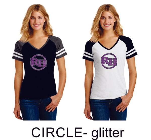 RHMS Game Day Ladies Tee- 3 designs- Matte or Glitter