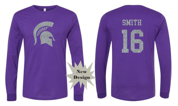 Spartans Football Unisex Long Sleeve Tee- NEW DESIGN