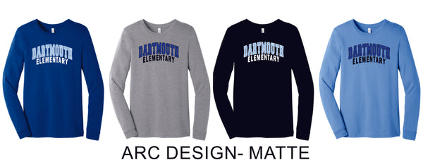 Dartmouth Bella Canvas Long Sleeve Tee- Youth and Adult Sizes