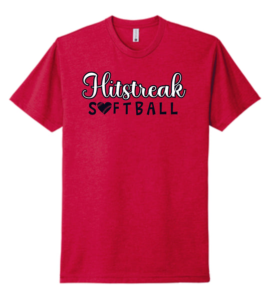 Hitstreak Unisex SOFTBALL Tee- matte and glitter