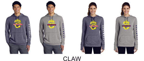 Chap Softball Triblend Wicking Hoodie- Ladies or Unisex- 6 designs