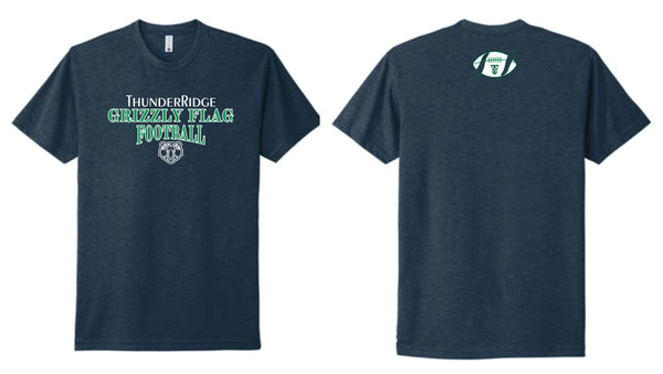 Thunder Ridge Flag Football Next Level Tee- GRIZZLY Design