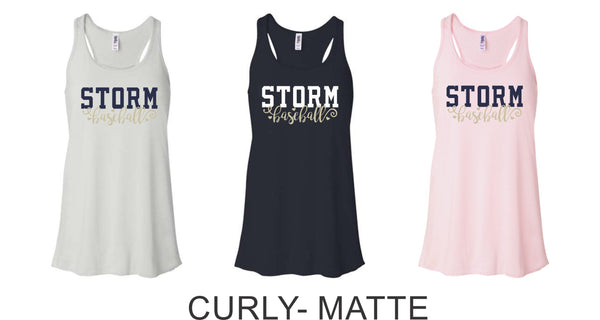 Storm Baseball Flowy Tank- 3 designs