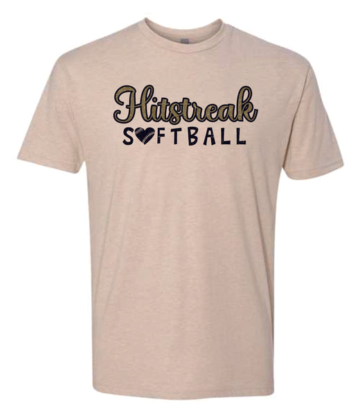 Hitstreak Unisex SOFTBALL Tee- matte and glitter