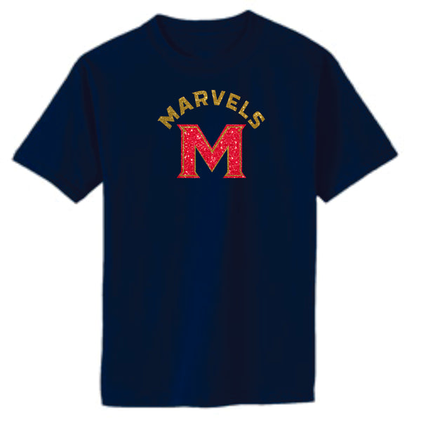Marvels Basic "M" Tee- Matte or Glitter