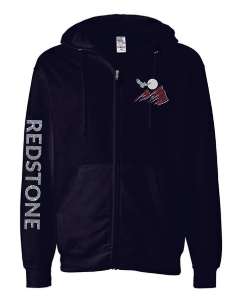 Redstone Zip Up Hoodie- Youth, Unisex Sizes- matte or glitter