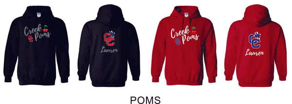 Creek Poms Hoodie- 5 designs