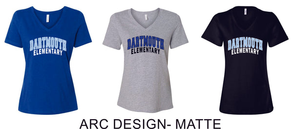 Dartmouth Ladies V-Neck Tee- 4 Designs