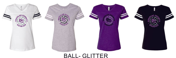 DCHS Volleyball Varsity Tee- Matte or Glitter