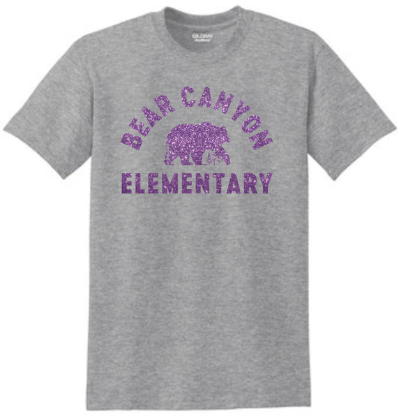 Bear Canyon Basic Tee BEAR Design- Matte or Glitter