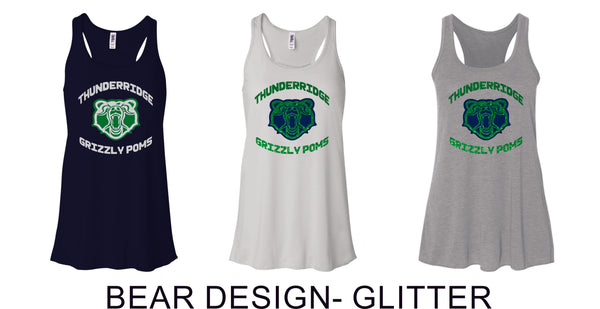 Thunder Ridge Poms  Ladies Flowy Tank- 3 Colors