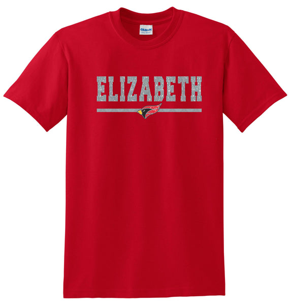 Elizabeth HS Basic Tee BAR Design- Matte or Glitter