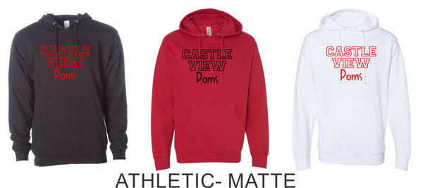 CV Poms Hoodie- Adult and Youth- 5 designs