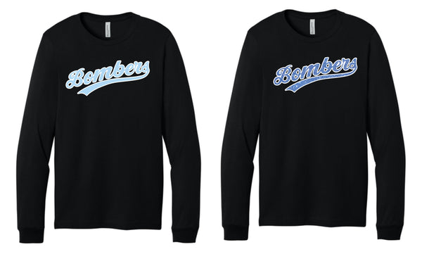 Bombers Bella Canvas Long Sleeve Tee- 4 Colors- Matte or Glitter