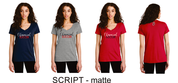 Chap Soccer Ladies Tee- 6 designs- Matte or Glitter