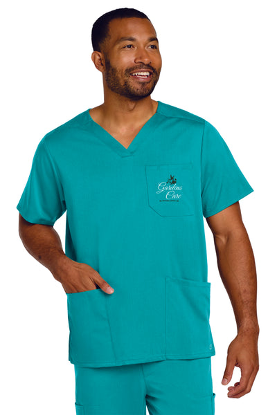 Gardens Care V-Neck Scrubs Top- Ladies and Unisex
