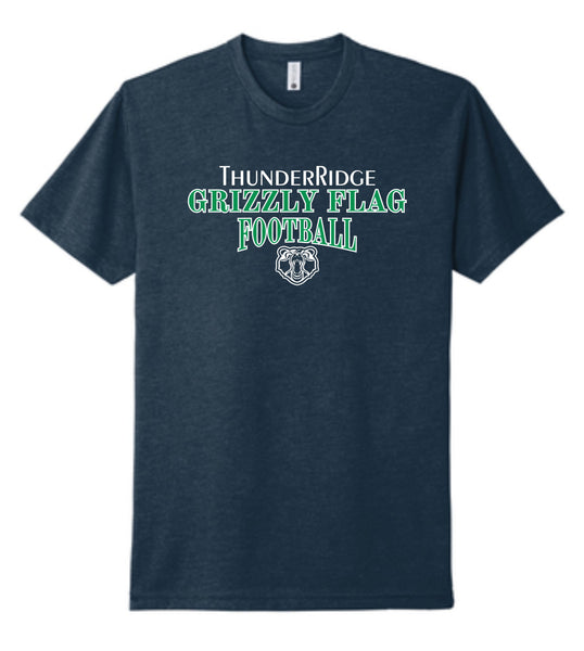 Thunder Ridge Flag Football Next Level Tee- GRIZZLY Design