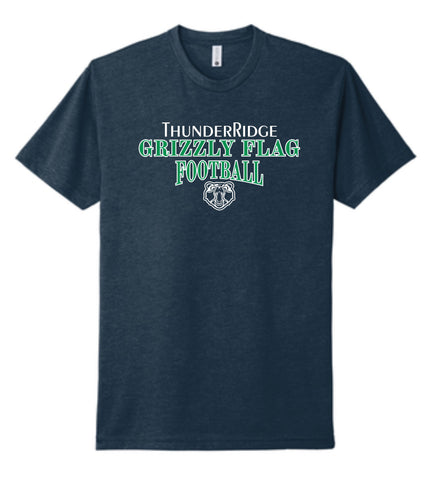 Thunder Ridge Flag Football Next Level Tee- GRIZZLY Design