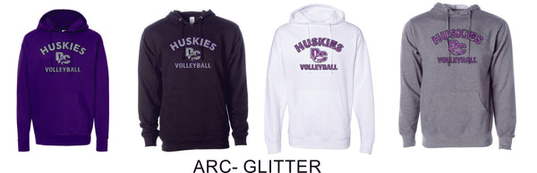 DCHS Volleyball ARC Hoodie- Matte or Glitter
