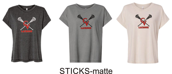 Castle View LAX Ladies Vintage Wash Tee- 4 designs