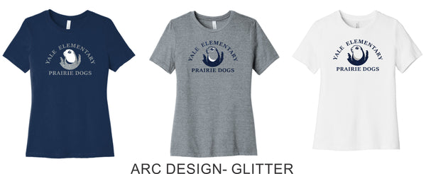 Yale Elementary Bella Canvas Ladies Tee- Matte or Glitter