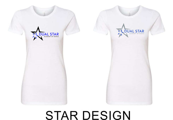 Dual Star One Sided Tee- Ladies, Youth, and Unisex