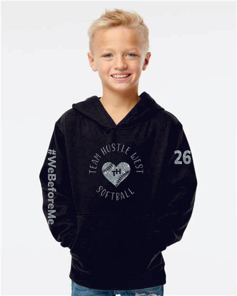 Team Hustle West Youth Hoodie- 3 Designs GLITTER