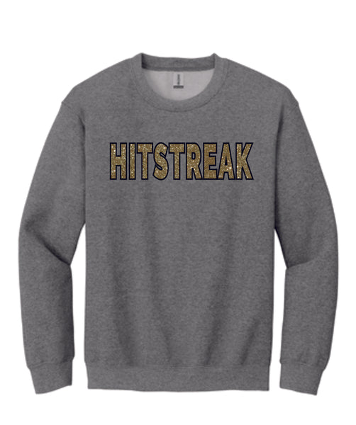 Hitstreak Gold Crewneck Sweatshirt- matte or glitter