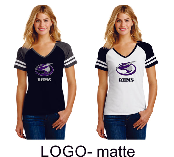 RHMS Game Day Ladies Tee- 3 designs- Matte or Glitter