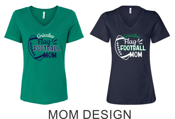 Thunder Ridge Flag Football Ladies V-Neck Tee- 5 Designs
