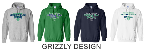 Thunder Ridge Flag Football Basic Hoodie- 5 Designs