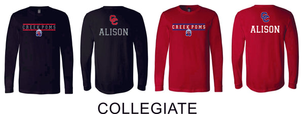 Creek Poms Unisex Long Sleeve Tee-5 designs