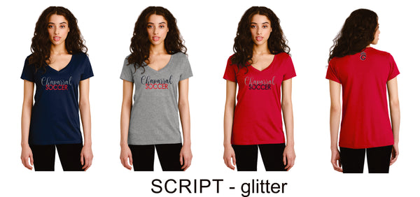 Chap Soccer Ladies Tee- 6 designs- Matte or Glitter