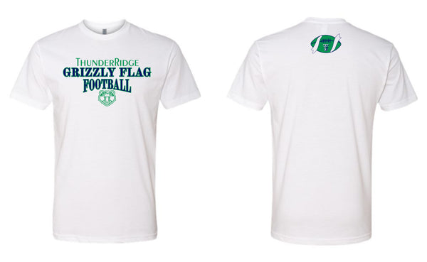 Thunder Ridge Flag Football Next Level Tee- GRIZZLY Design