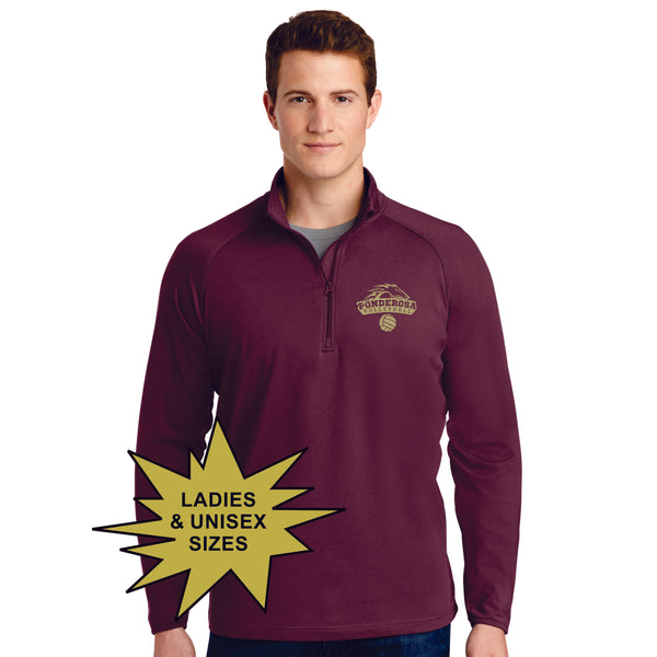 Pondo VOLLEYBALL Sports Wik 1/4 Zip Pullover- Unisex or Ladies