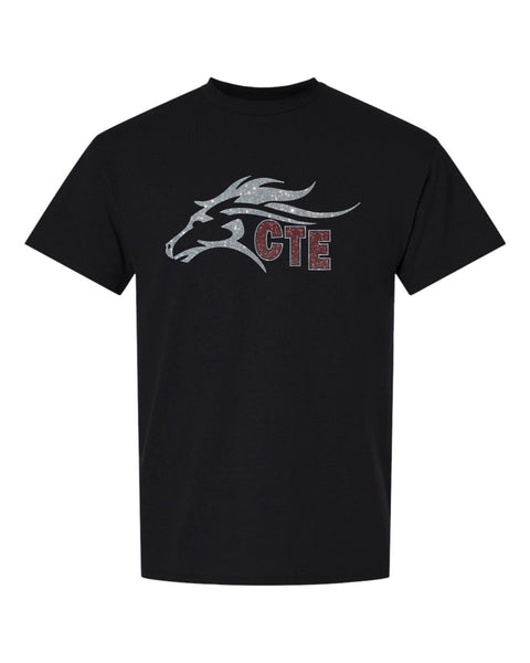 CTE Basic Tee HORSE Design- Matte or Glitter