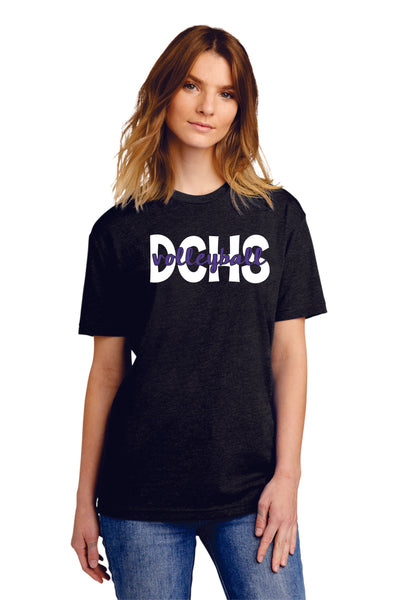 DCHS Volleyball SCRIPT Tee- 4 Colors