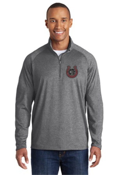 CTE Unisex Sport Wick 1/2 Zip Pullover- Matte or Glitter