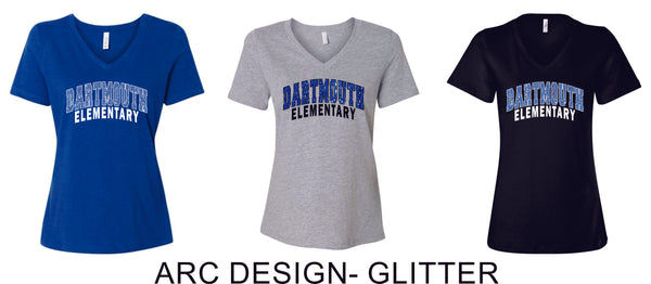 Dartmouth Ladies V-Neck Tee- 4 Designs