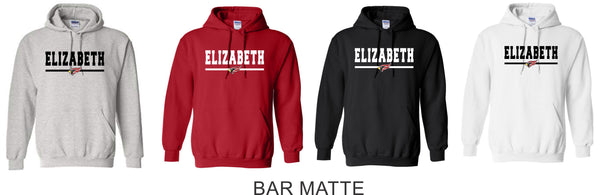 Elizabeth HS Hoodies- 3 Designs- Matte and Glitter