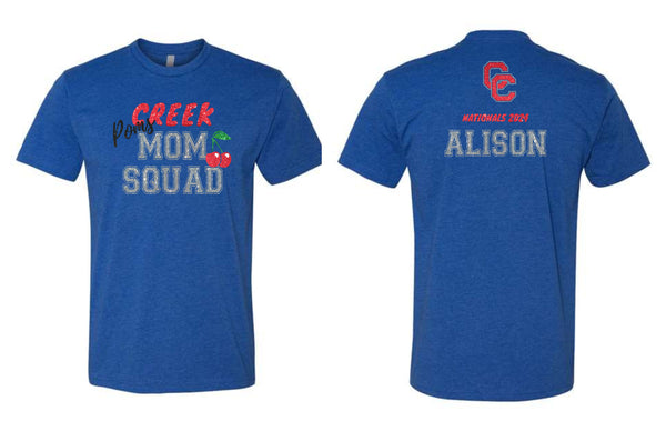 Creek Poms SQUAD Tee- matte and glitter